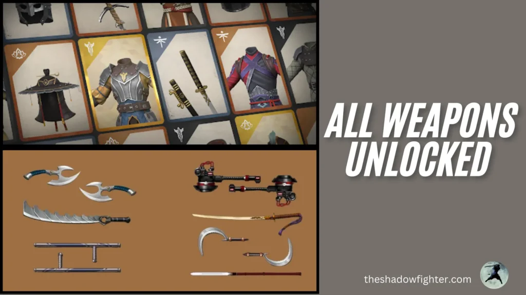 Shadow Fight 3 Mod APK Latest Version 1.40.3 3 Shadow Fight All weapons Unlocked